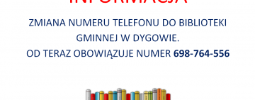 Nowy numer telefonu do biblioteki w Dygowie